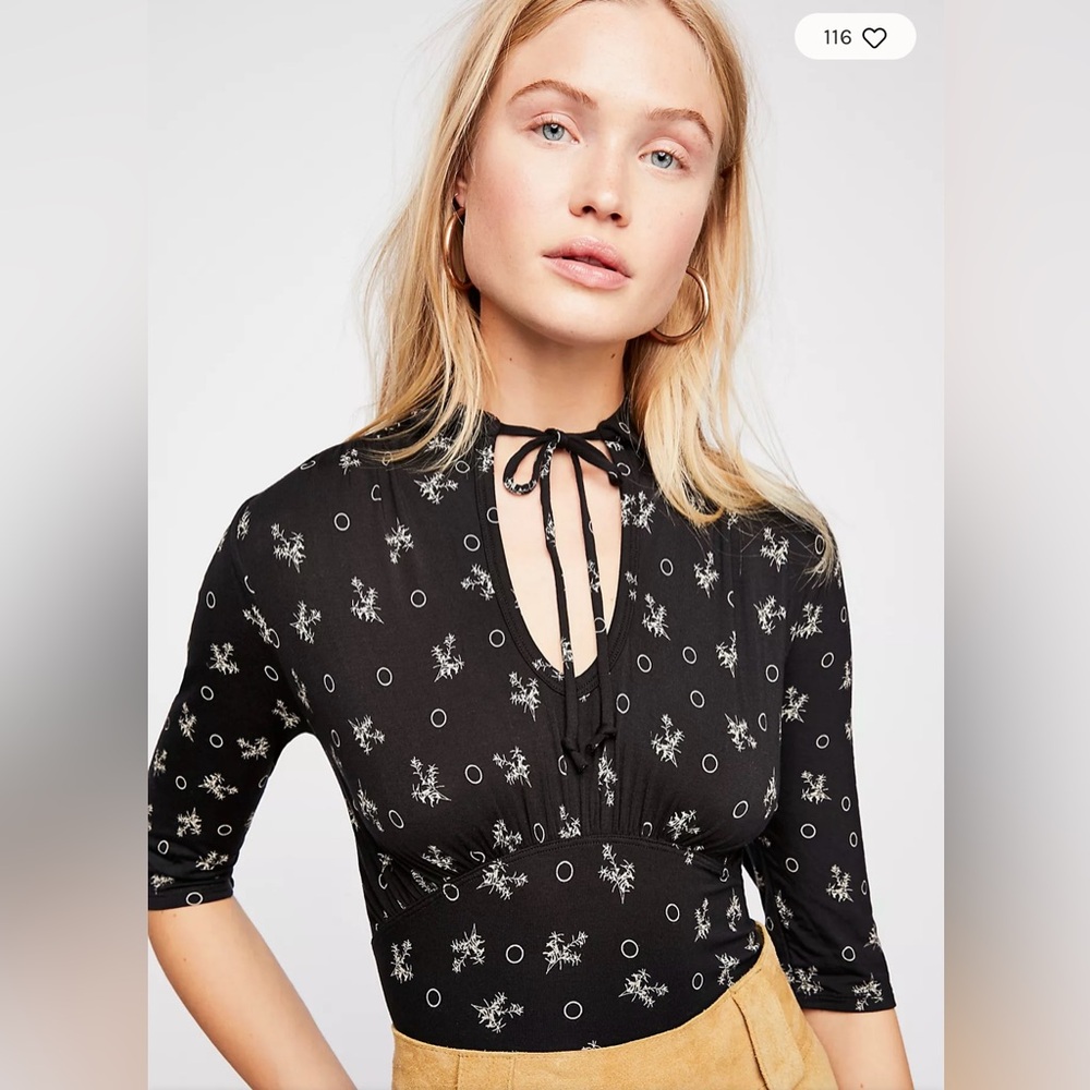 NWT Women’s Free People Soraya printed top.